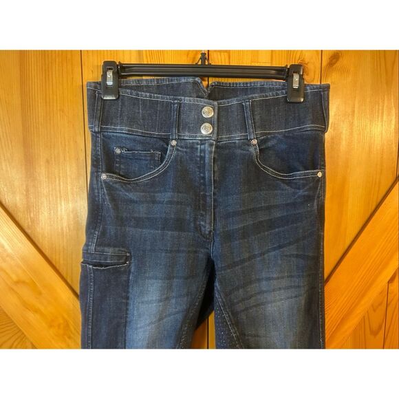 EQUETECH WOMENS DENIM GRIP BREECHES Size 28 (5693) - Picture 3 of 7